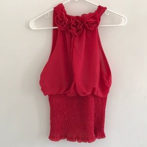 ❤️ Red halter style blouse